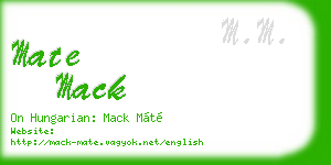 mate mack business card
