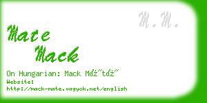 mate mack business card